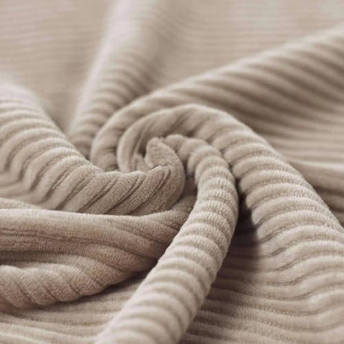 Cordjersey Cord-Jersey Cordnicki Rippenjersey | Breitcordoptik | ab 50 cm | Meterware (dunkelbeige) von Die Stofftante