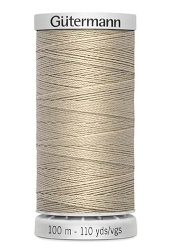 Gütermann Garn M782 Extra Stark Nähgarn Polyester 100m Nähmaschinengarn für alle stark beanspruchten Nähte (beige 722) von Die Stofftante