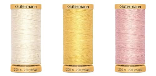 Heftfaden Gütermann 200 m | 3 Farben (creme) von Die Stofftante