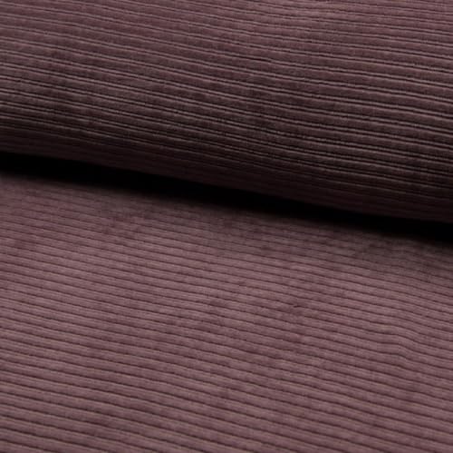 Jersey Cordjersey Breitcordnicki Cord-Jersey Rippenjersey | Breitcordoptik | 50x150 cm | Meterware (mauve) von Die Stofftante