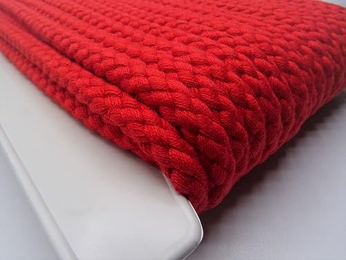 Kordel Hoodiekordel 8mm Baumwolle | ab 1 m | Meterware | viele Farben (rot) von Die Stofftante