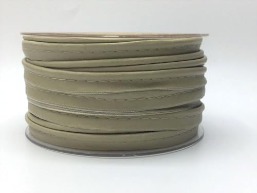 Kunstlederpaspel | Paspelband aus Kunstleder | 10 mm breit | Meterware (sand) von Die Stofftante