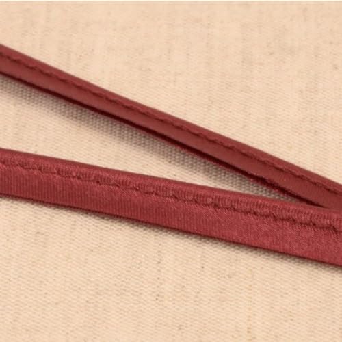 Paspelband Satin, uni, 10 mm | ab 2 m | Meterware (bordeaux) von Die Stofftante