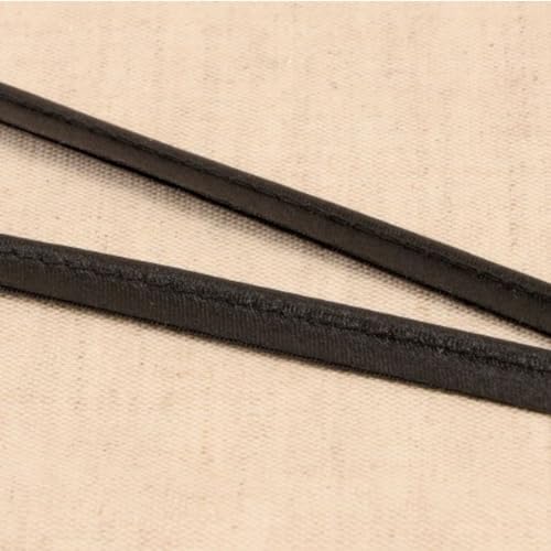 Paspelband Satin, uni, 10 mm | ab 2 m | Meterware (schwarz) von Die Stofftante