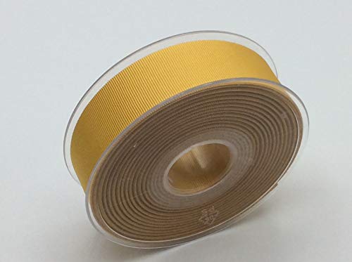 Ripsband uni | 25 mm breit | viele Farben | ab 2m | Meterware (075 gold) von Die Stofftante