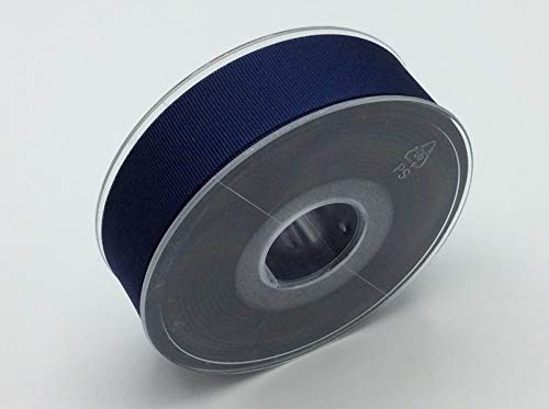 Ripsband uni | 25 mm breit | viele Farben | ab 2m | Meterware (590 navy) von Die Stofftante