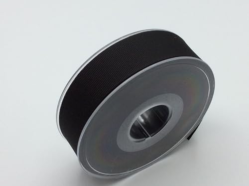 Ripsband uni | 25 mm breit | viele Farben | ab 2m | Meterware (725 schwarz) von Die Stofftante