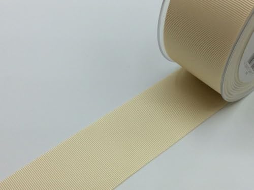 Ripsband uni | 40 mm breit | viele Farben | ab 1m | Meterware (612 creme) von Die Stofftante