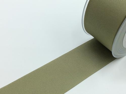 Ripsband uni | 40 mm breit | viele Farben | ab 1m | Meterware (880 khaki) von Die Stofftante