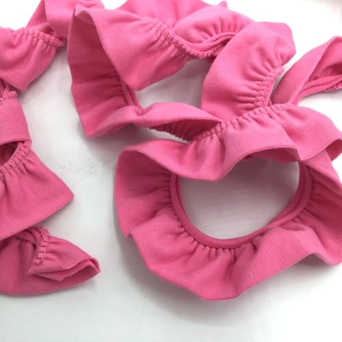 Volantband aus Jersey | 30mm breit | Meterware (rosa) von Die Stofftante