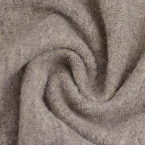 Wollwalk Walkstoff | Melange | 100% Schurwolle | für Bekleidung | Trachtenstoff | Meterware | ab 50 cm (beige) von Die Stofftante