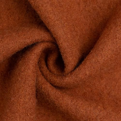 Wollwalk Walkstoff | Melange | 100% Schurwolle | für Bekleidung | Trachtenstoff | Meterware | ab 50 cm (terracotta) von Die Stofftante