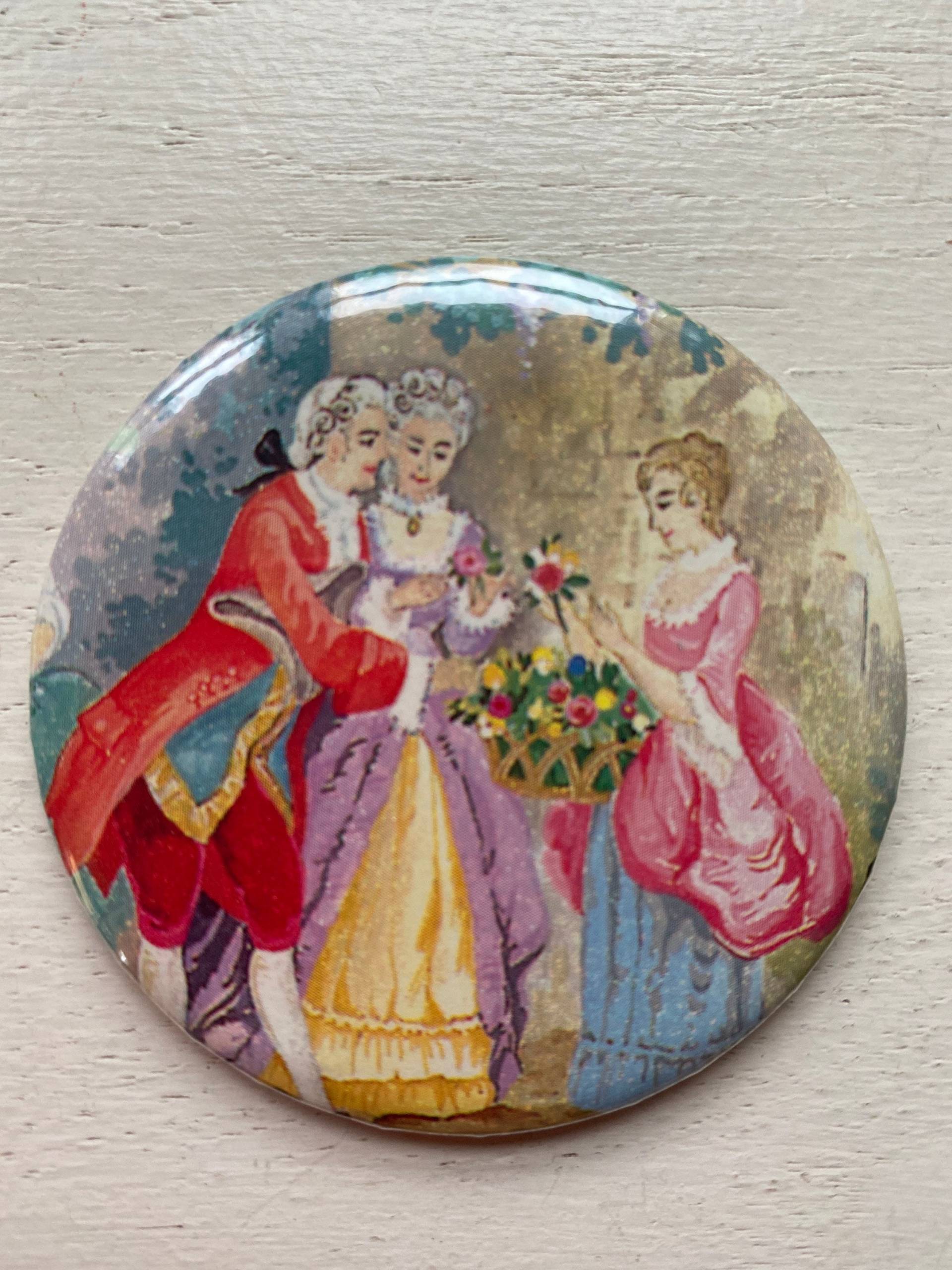 Taschenspiegel Spiegel Button Weihnachtsgeschenk Kalenderfüllung Adventskalender Pocket Mirror von DieAltePosthalterei