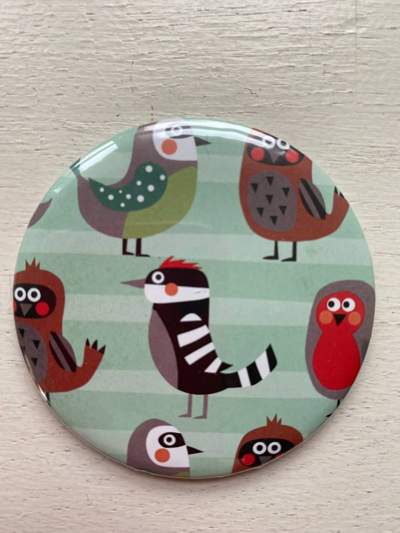 Taschenspiegel Spiegel Button Weihnachtsgeschenk Kalenderfüllung Adventskalender Pocket Mirror von DieAltePosthalterei