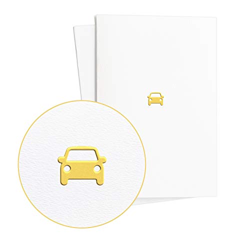 Diese-Klappkarten Geburtstagskarte Vintage|Geschenkkarte zum Geburtstag Edel und Elegant|Auto in Goldfolienprägung auf Strukturiertem Papier|Gutschein, Gutscheinkarte, E21 von Diese-Klappkarten