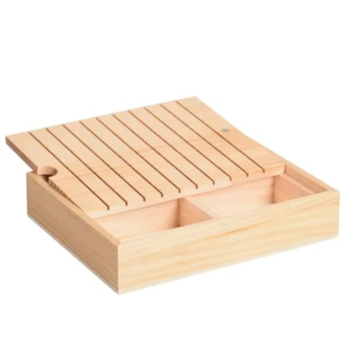 Diggtor Organizer für Stickgarn aus Holz 10 lange Fächer 3 Fächer Basis Organizer für Spulen für Nähzubehör von Diggtor