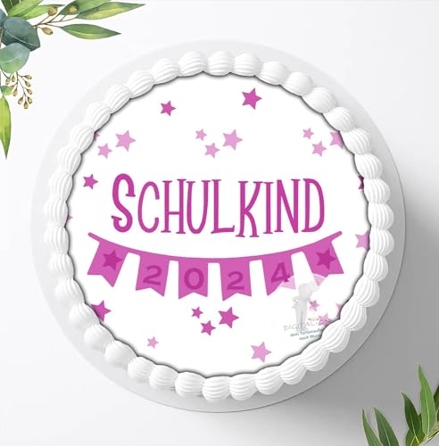 Tortenaufleger für die Fototorte zum Schulanfang, Zuckerbild, Essbares Foto für Torten, Fondant, Tortenaufleger Ø 20cm / 0090c von Digital-on