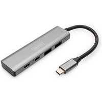 DIGITUS USB-Hub DA-70245 4-fach grau von Digitus