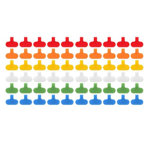 Diheohg 60-Teilige Kabelmarkierungen Kabelmarken Beschriften Sie Drahtmarkierungen Etiketten Multicolor für Kabelmanagement und Identifikation von Diheohg