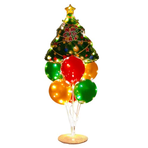 7 Stück Weihnachts-Folienballons, Frohe Weihnachten, Party-Luftballons, Dekorationen, Weihnachtsbaumglocke, Aluminiumfolien-Ballons für Weihnachten, Neujahrsdekoration von DiiWmme