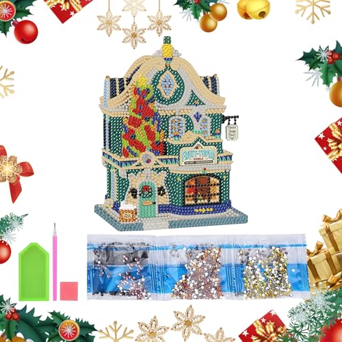 Weihnachten Diamond Painting Tischdekorationen 5d DIY Weihnachten Diamond Painting Kits Weihnachten Diamond Painting Desktop Ornamente für Erwachsene Kinder Weihnachten Party Zubehör von DiiWmme