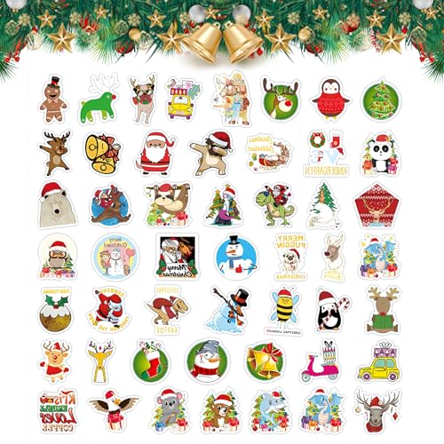 Weihnachtsaufkleber für Kinder Kleinkinder 300 Stück selbstklebende Weihnachtsaufkleber für Scrapbooking Weihnachten Thema Aufkleber für Bastelkarten machen Umschlag Weihnachtsfeier Zubehör (Farbe B) von DiiWmme