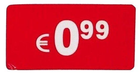 DiiliHiiri — 0,99€ Rabattpreisschilder Rote Preissticker 35mm Rolle mit 1000 Stk Rechteckig— Angebotsaufkleber Preissenkungsaufkleber Preissturzaufkleber von DiiliHiiri