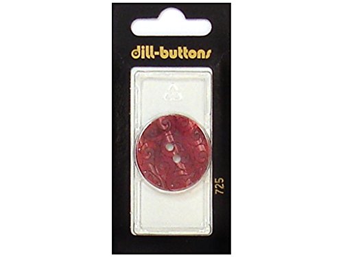 Dill Buttons 28 mm, 1 Stück, 2 Löcher, Weinrot von Dill Buttons