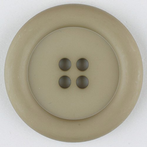 Polyamidknopf, rund, 4 loch - Größe: 30mm - Farbe: beige - Art.Nr. 345714 von Dill Buttons