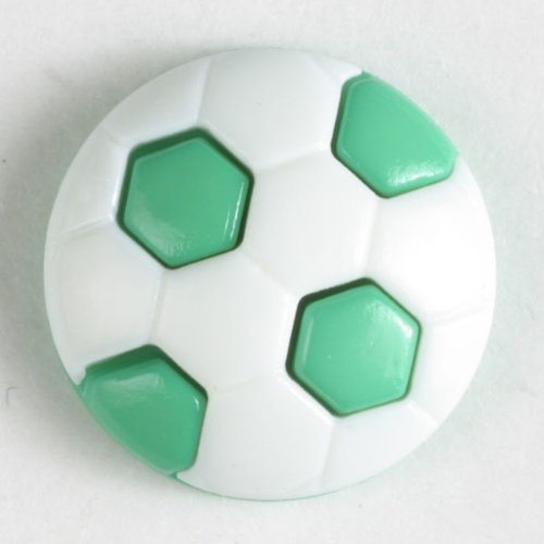 4 Stück: Fussballknopf - Größe: 13mm - Farbe: grün von Dill