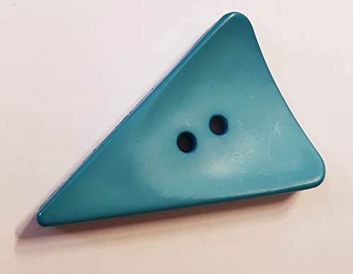 Knopf Kunststoffknopf mit 2 Löchern, dreieckig, groß 48mm 1 Stck. Dill Blau 48 mm von Dill