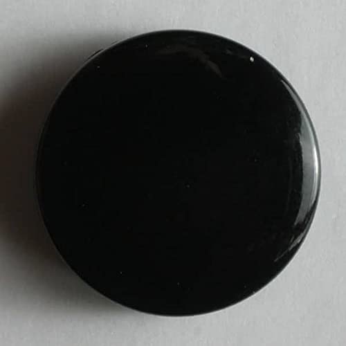 Knopf mit Öse Modeknopf schlicht, glänzend 1 Stck. Dill Schwarz 18 mm von Dill