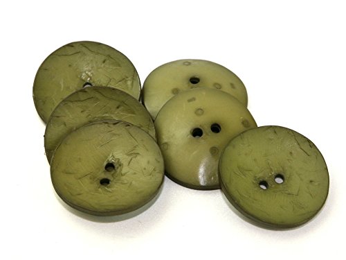 Lose Dill Buttons Gigantisches Kunstharz, 60 mm, Farbe 21 Khaki Grün von Dill