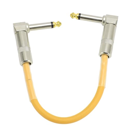 Dilwe 6 Stück Gitarren-Patchkabel, Gitarrenpedal-Instrumentenkabel, Gitarren-Effektpedalkabel für E-Gitarren, Bässe (YELLOW) von Dilwe