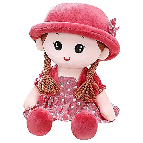 Dilwe Prinzessin-Puppenspielzeug, Baby-Mädchen-Lappen, Weiches Plüsch-Ragdoll-Spielzeug, Raumdekoration für Kinder (RED) von Dilwe