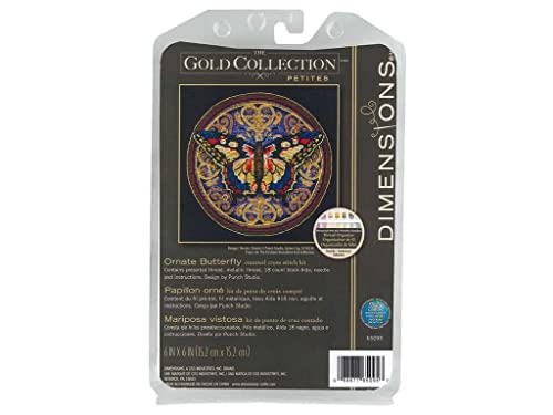 (D65095) - Dimensions Counted X Stitch - Gold Petite, Ornate Butterfly von Dimensions