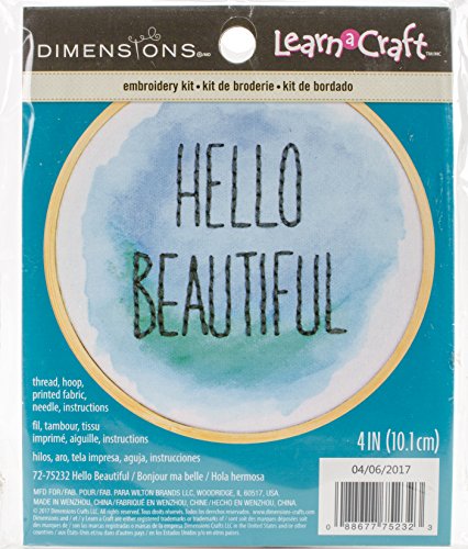 DIMENSIONS Hello Beautifu Maße Mini Stickpackung l-Stitched in Gewinde, 10,2 cm, verschieden, One Size von Dimensions