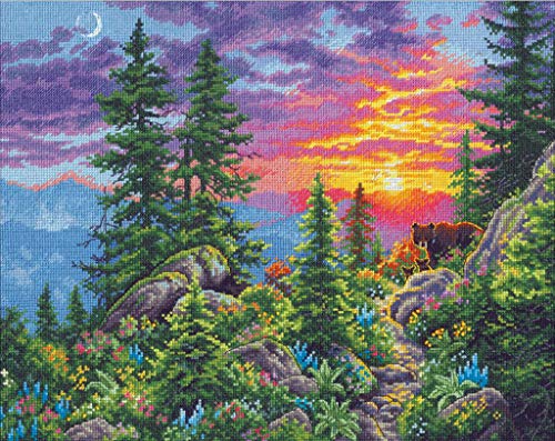 Dimensions 70-35383 Counted Cross Stitch ZÄHLTER KREUZSTICH Sunset MNT, Baumwolle, Gemischt (Orange, Rot, Grün, Gelb und mehr), Einheitsgröße von Dimensions