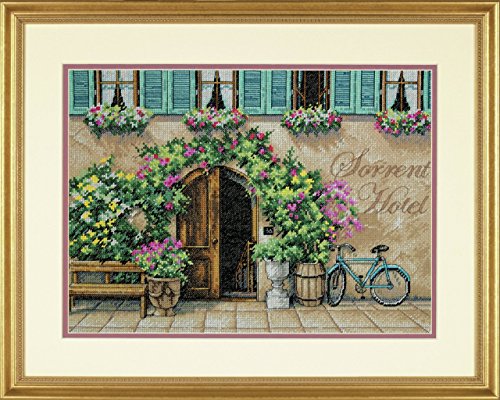 Dimensions Counted Cross Stitch Kit 14"X10"-Sorrento Hotel (14 Count) von Dimensions