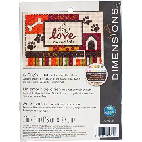 Dimensions Gezählter Kreuzstick Set, A Dogs Love von Dimensions