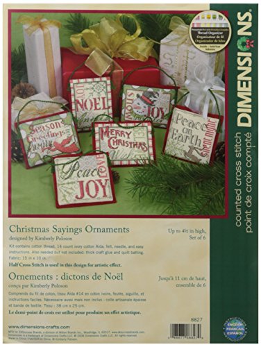 Dimensions Gezählter Kreuzstick Set, Christmas Sayings von Dimensions