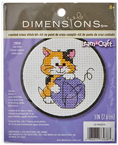 Dimensions Gezählter Kreuzstick Set, Cute Kitty von Dimensions