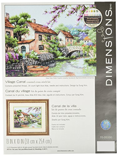 Dimensions Needlecrafts Maße Village Canal Kreuzstich-Set, 70–35330, Baumwolle, Verschieden, One Size von Dimensions