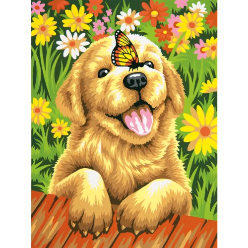 Maße paintworks Malen lernen 22,9 x 30,5 cm Puppy Gärtner Paint Kit von Dimensions