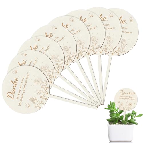 Dimoxii 8er Set Holz Blumenstecker – Danke, dass du mir beim Wachsen geholfen hast – Holzschild für Blumentopf als Abschiedsgeschenk für Erzieherin und Kindergarten Dimoxii 8er Set Holz Blumenstecker – Danke, dass du mir beim Wachsen geholfen hast – Holzschild für Blumentopf als Abschiedsgeschenk für Erzieherin und Kindergarten von Dimoxii