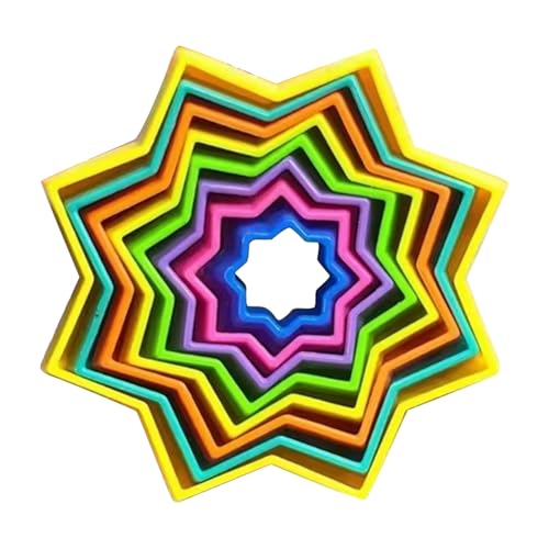 Stern-Spielzeug zum Stressabbau, sechseckiges sensorisches Spielzeug, Fidget Star Fingerspitzenspielzeug - Pädagogisches Stern-Fidget-Spiralspielzeug, tragbare sechseckige sensorische Stern-Spielzeug zum Stressabbau, sechseckiges sensorisches Spielzeug, Fidget Star Fingerspitzenspielzeug - Pädagogisches Stern-Fidget-Spiralspielzeug, tragbare sechseckige sensorische von Dinchaakuarry