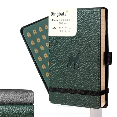 Dingbats* - Tierwelt Reporter Notizbuch A6 Liniert - Hardcover PU Leder Journal für Arbeit, Reisen - Elastischer Verschluss, Stifthalter, Lesezeichen von Dingbats* Notebooks