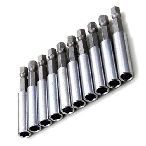 Dingln 10Pcs Magnetische Schraubenzieher Erweiterung Sockel Bohranordnungshalterung 1/4" Tools Hex Strom von Dingln