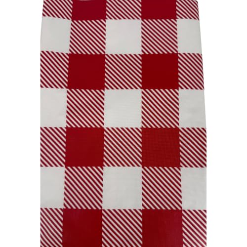 Vinyl-Flanell-Tischdecke auf der Rückseite, wasserdicht, abwischbar, schmutzabweisend, strapazierfähige Vinyl-Oberseite mit weicher Flanell-Rückseite, ideal für Esstische im Innen- und Außenbereich Vinyl-Flanell-Tischdecke auf der Rückseite, wasserdicht, abwischbar, schmutzabweisend, strapazierfähige Vinyl-Oberseite mit weicher Flanell-Rückseite, ideal für Esstische im Innen- und Außenbereich von Dining Fashions