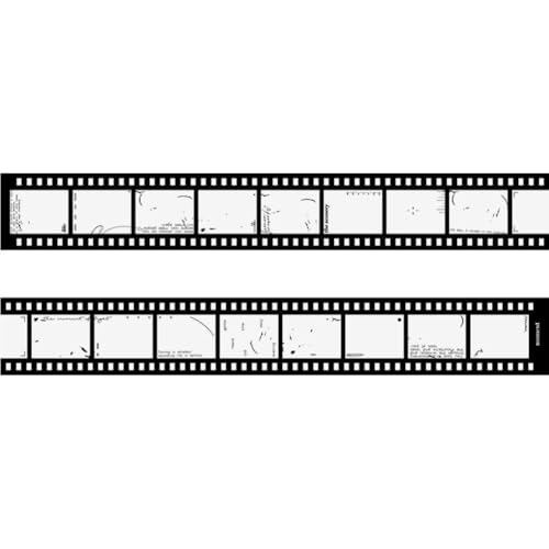 Dinntty Filmstreifen-partyband, Filmstreifen-randband, Filmparty-Dekorationen, Schwarz Und Weiß, Für Themenpartys, Tischdekoration, Basteln, 2,5 cm X 2 M von Dinntty